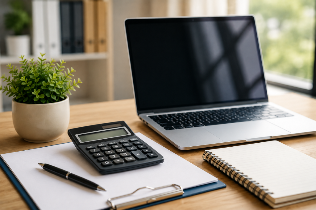 Person reviewing Irish tax refund information and household financial documents