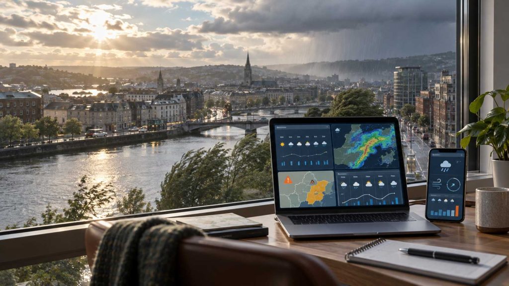 Cork weather forecast services Cork weather forecast services compared using hourly forecasts, rain radar, weather warnings and extended outlooks overlooking Cork City